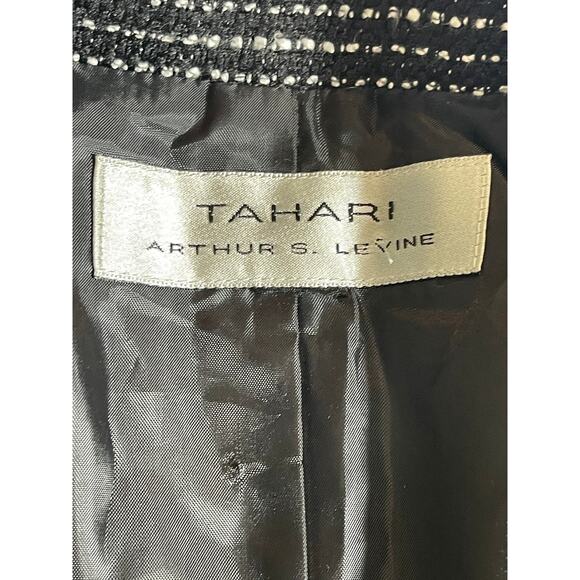 Tahari by ASL Levine Black & White Button Career Single Breasted BLAZER  SZ 8 - Picture 4 of 8
